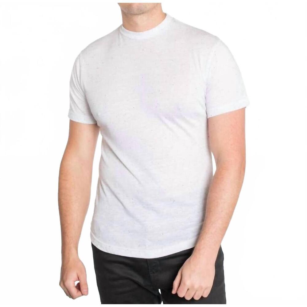 NEW HAWKS BAY hem curve premium cotton crew neck t-shirt in white